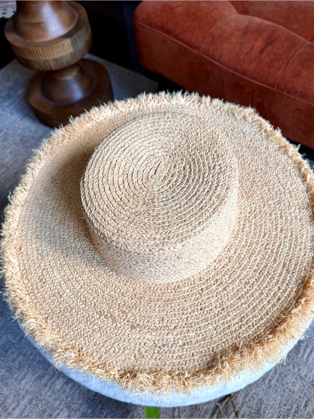 & Other Stories Frayed Raffia Hat
